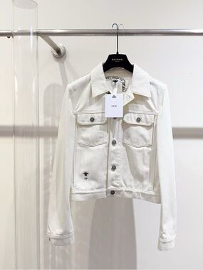Dior White Denim Trucker Jacket